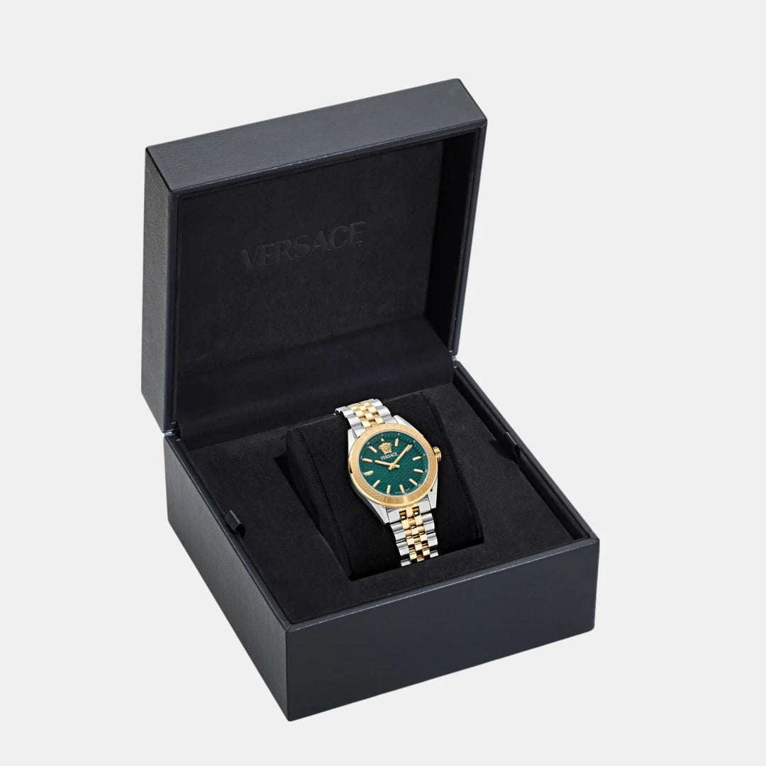 Versace V-Code VE8I00424 Green Dial Stainless Steel Women&
