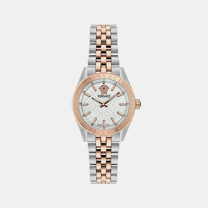 Versace V-Code Lady VE8I00624 Gold-tone Dial Gold PVD Stainless Steel Women&