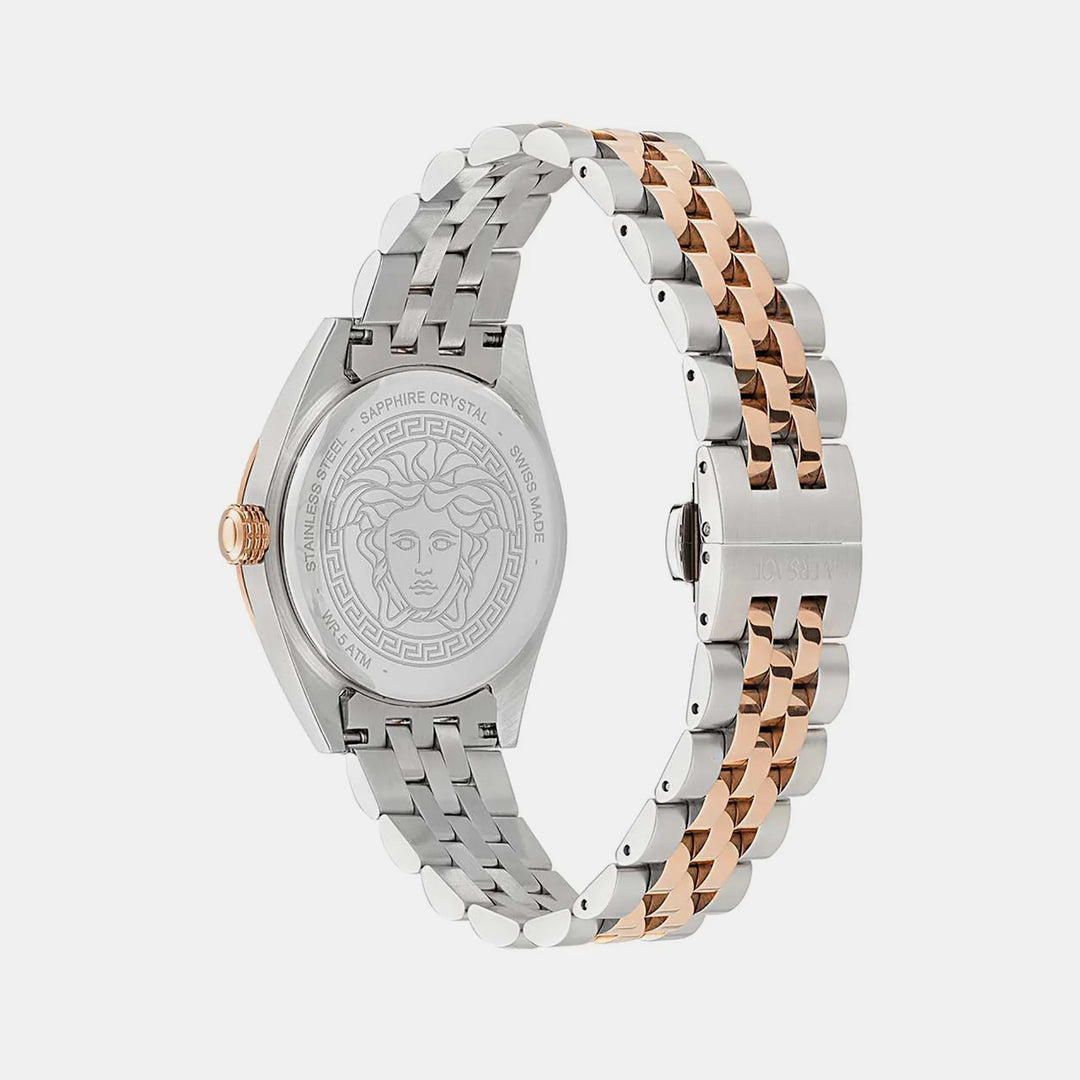 Versace V-Code Lady VE8I00624 Gold-tone Dial Gold PVD Stainless Steel Women&