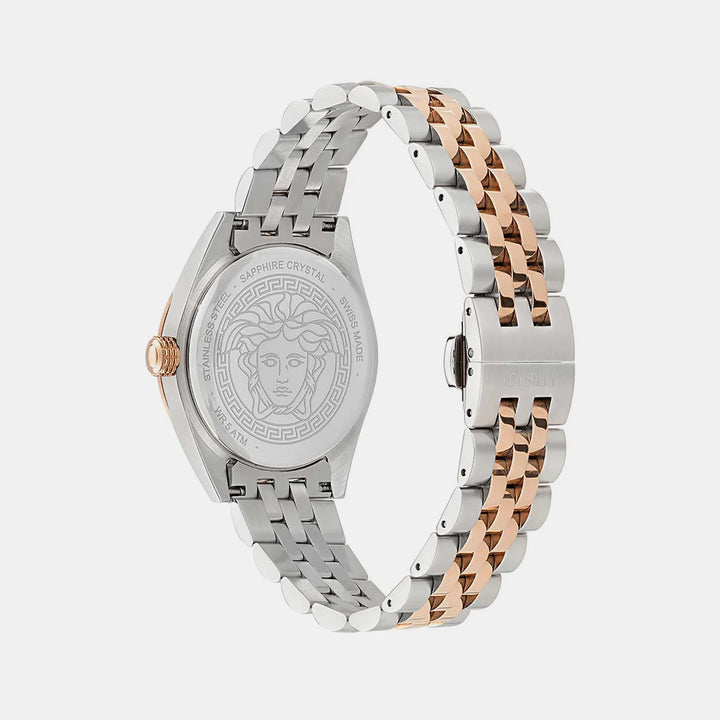 Versace V-Code Lady VE8I00624 Gold-tone Dial Gold PVD Stainless Steel Women&
