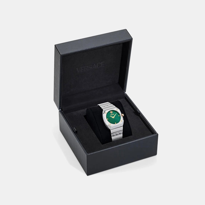 Versace Greca Time VE9E00424 Green Dial Stainless Steel Men&