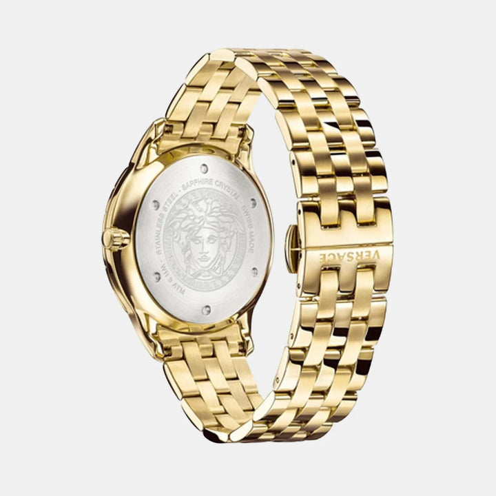Versace Glaze VEBK00518 Champagne Dial Silver PVD Stainless Steel Men&