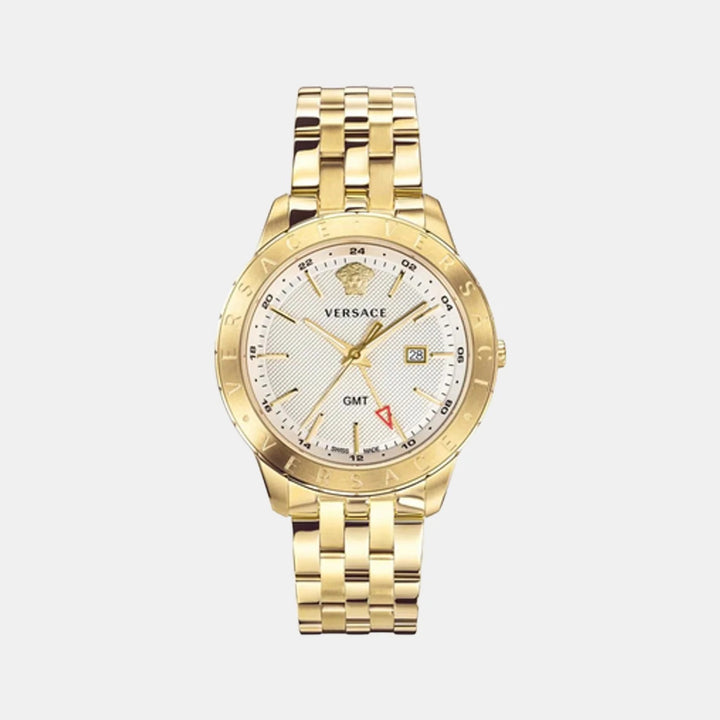Versace Glaze VEBK00518 Champagne Dial Silver PVD Stainless Steel Men&