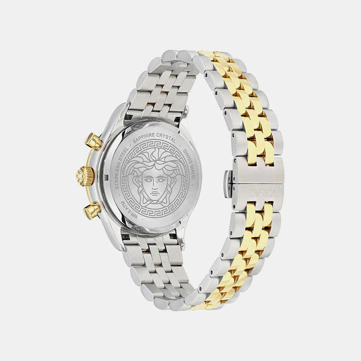 Versace Hellenyium VECFA0324 Silver White Dial Stainless Steel Men&