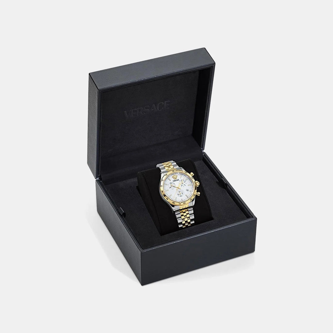 Versace Hellenyium VECFA0324 Silver White Dial Stainless Steel Men&