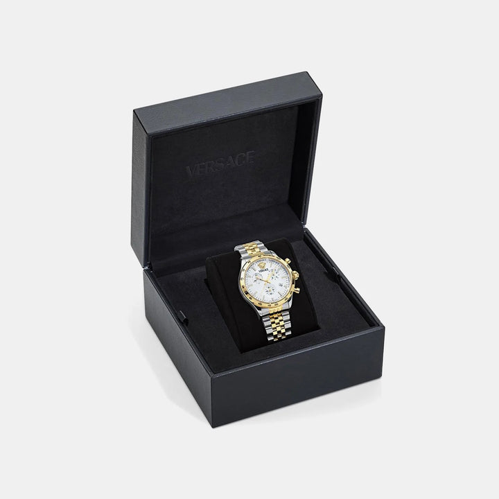 Versace Hellenyium VECFA0324 Silver White Dial Stainless Steel Men&