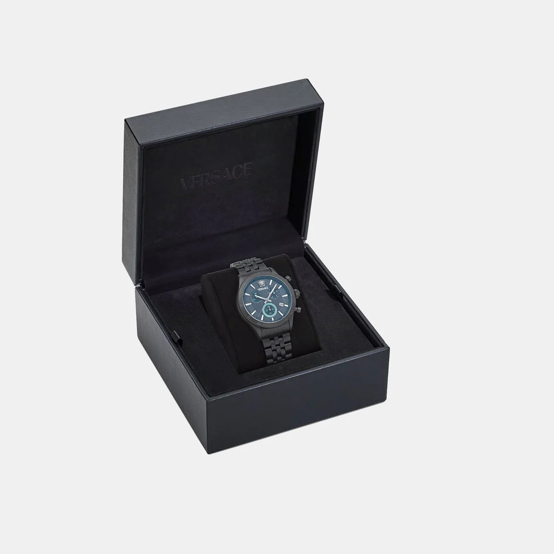 Versace Hellenyium VECFA0624 Black Dial Stainless Steel Men&