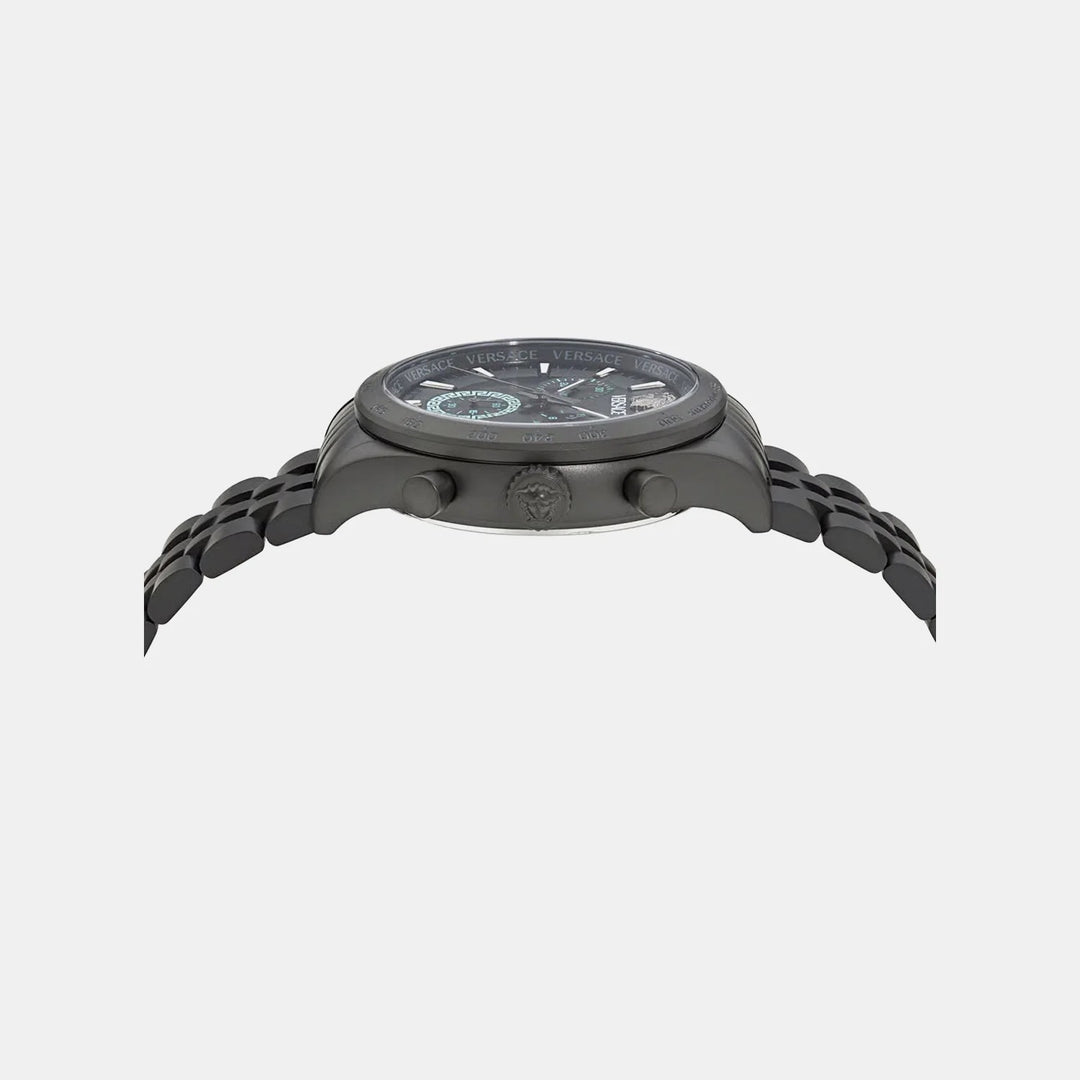 Versace Hellenyium VECFA0624 Black Dial Stainless Steel Men&