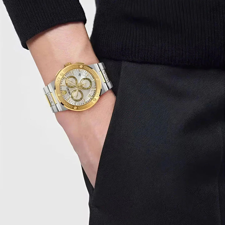 Versace V-Essential VEKMA0525 Black Dial Stainless Steel Men&