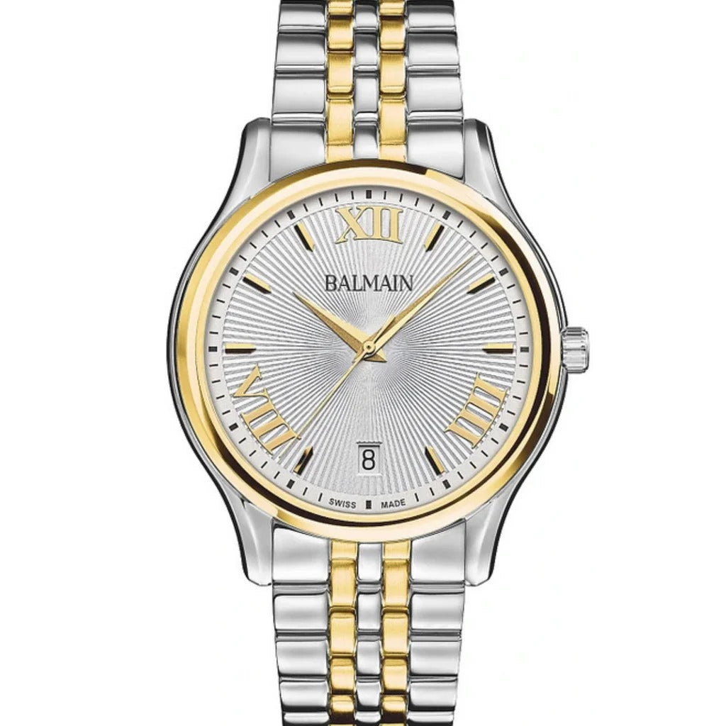Balmain Beleganza Gent II 40mm Silver Dial Two-Tone Bracelet