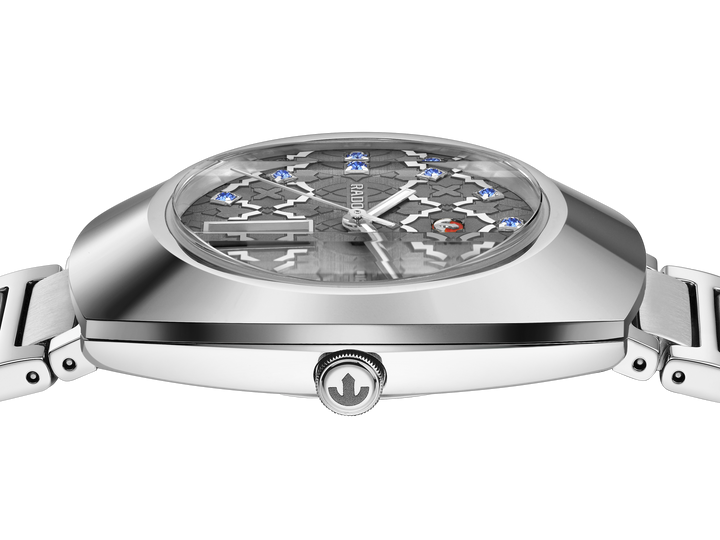 Rado DiaStar Original 38mm Mosaic Dial Blue Crystals Stainless Steel Automatic