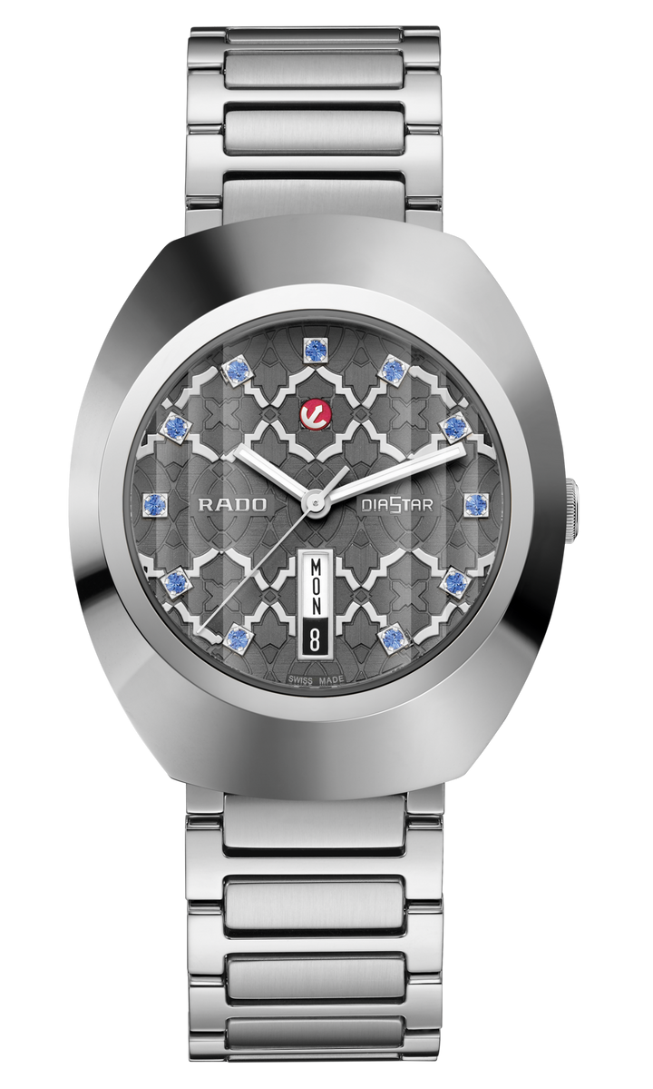Rado DiaStar Original 38mm Mosaic Dial Blue Crystals Stainless Steel Automatic