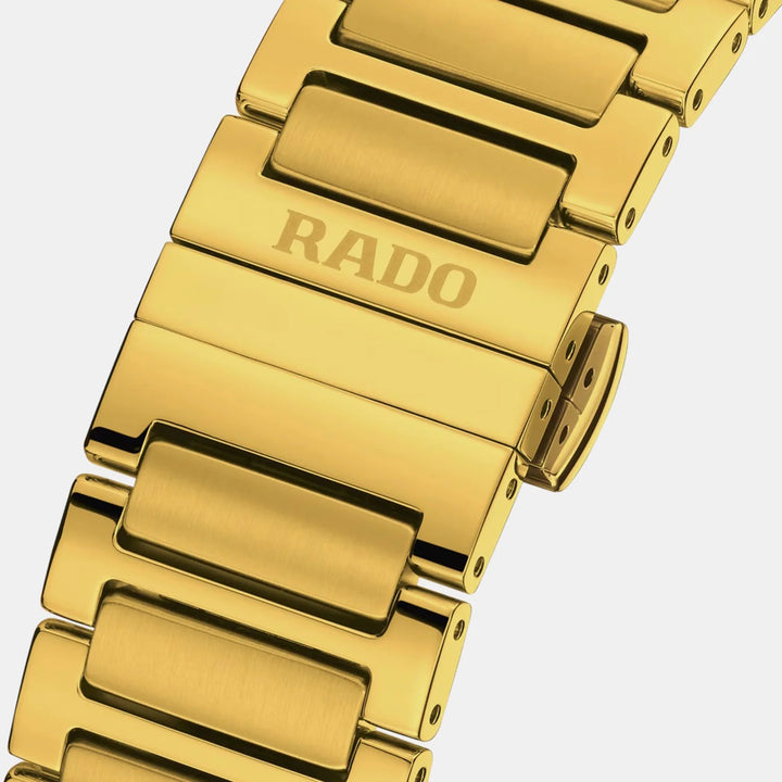 Rado DiaStar Original 38mm Black Dial Yellow Gold PVD Bracelet Automatic
