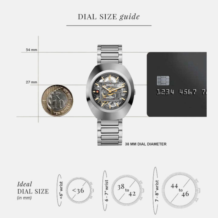 Rado DiaStar Original Skeleton 38mm Grey Skeleton Dial Stainless Steel Automatic