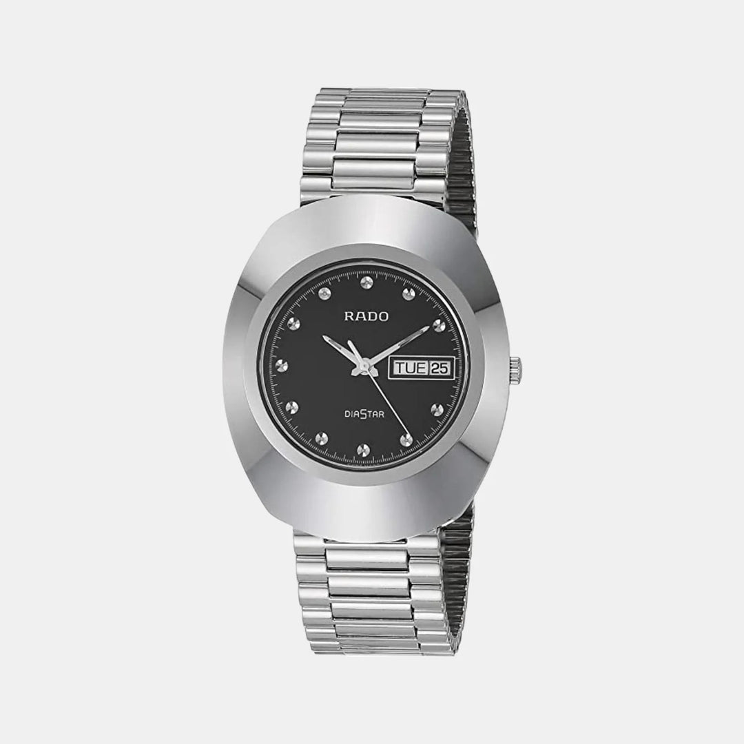 Rado The Original 35mm Black Dial Hardmetal Stainless Steel Quartz Date