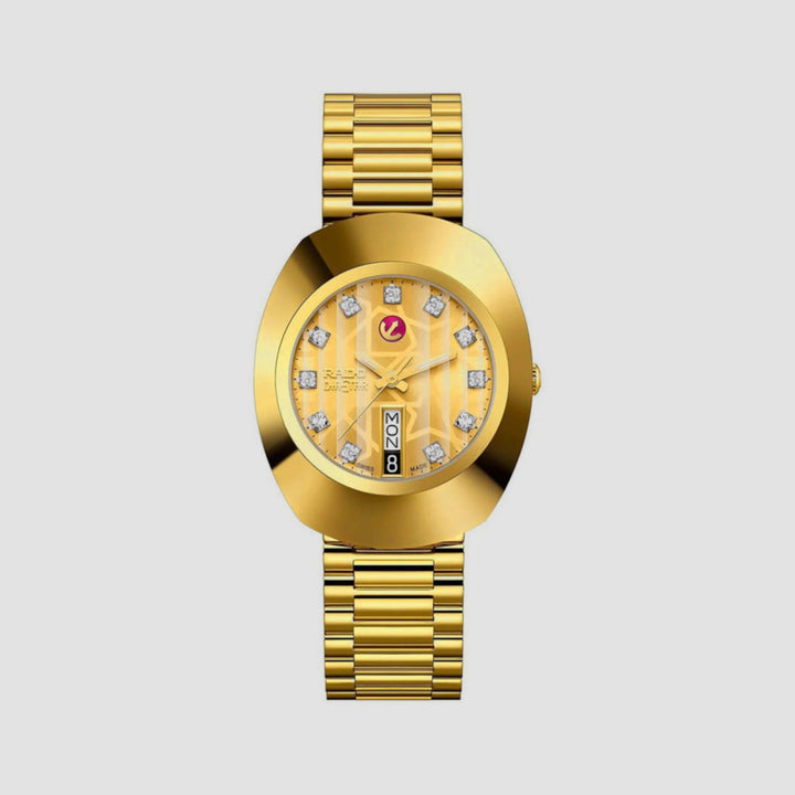 Rado The Original Automatic 35mm Gold Dial CVD Hardmetal Stainless Steel Bracelet