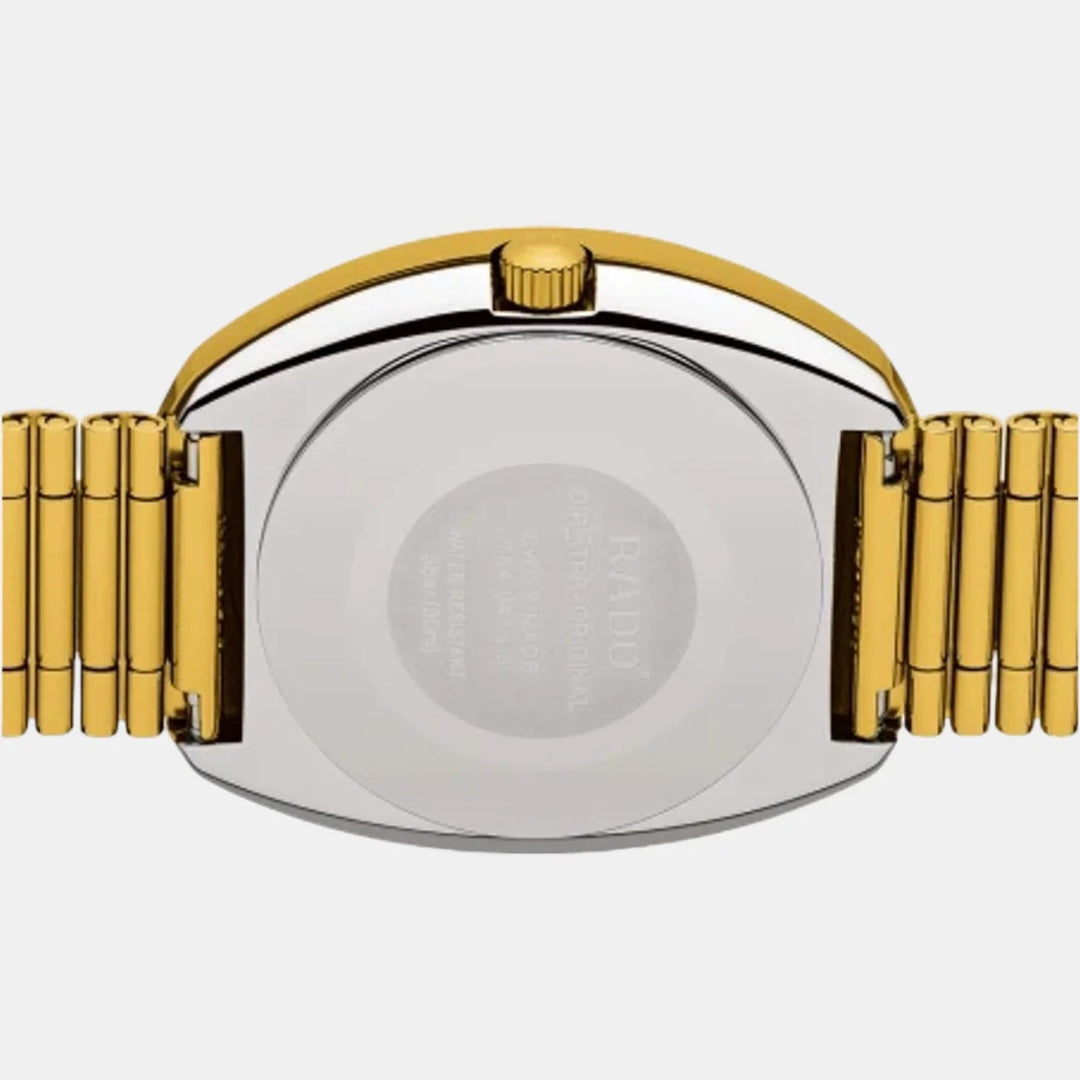Rado The Original Automatic 35mm Blue Dial 11 Diamonds Gold PVD Bracelet