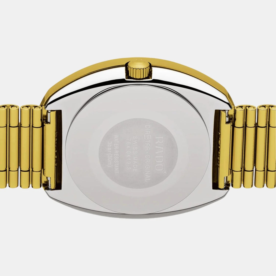 Rado The Original Automatic 35mm Purple Dial Yellow Gold Bracelet