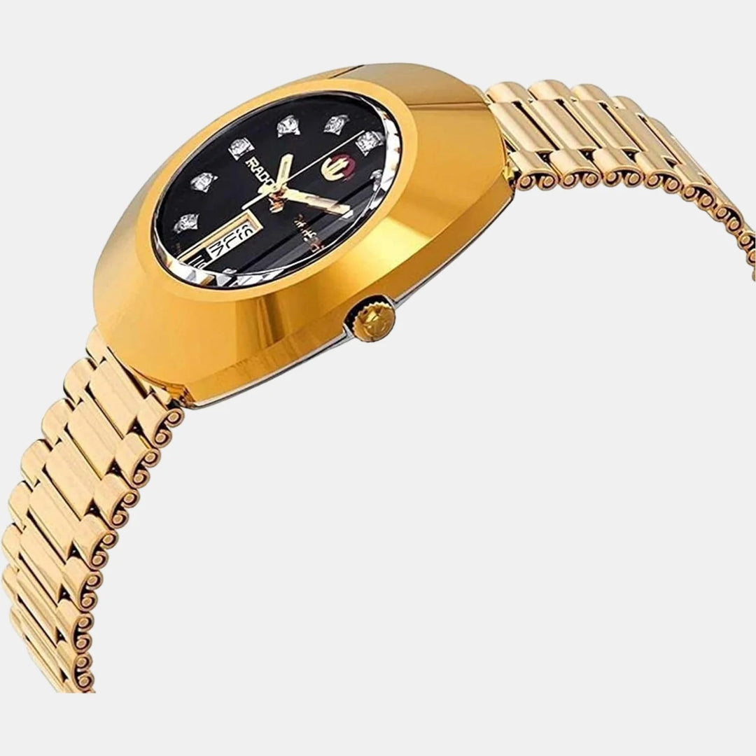 Rado The Original Automatic 35mm Black Dial Gold PVD CVD Hardmetal Bracelet