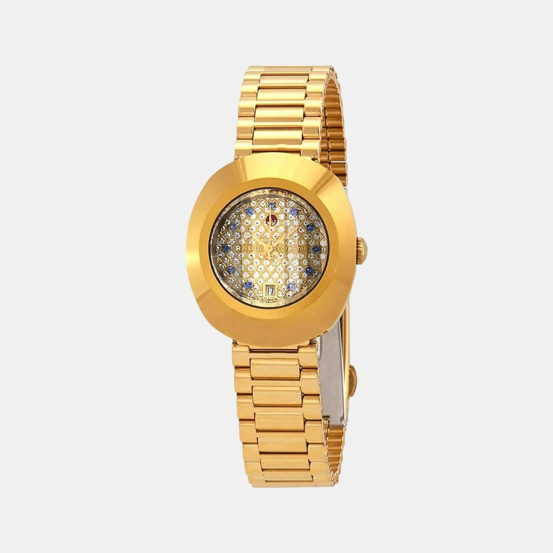 Rado The Original Automatic 27.3mm Women Champagne Dial Yellow Gold CVD Bracelet