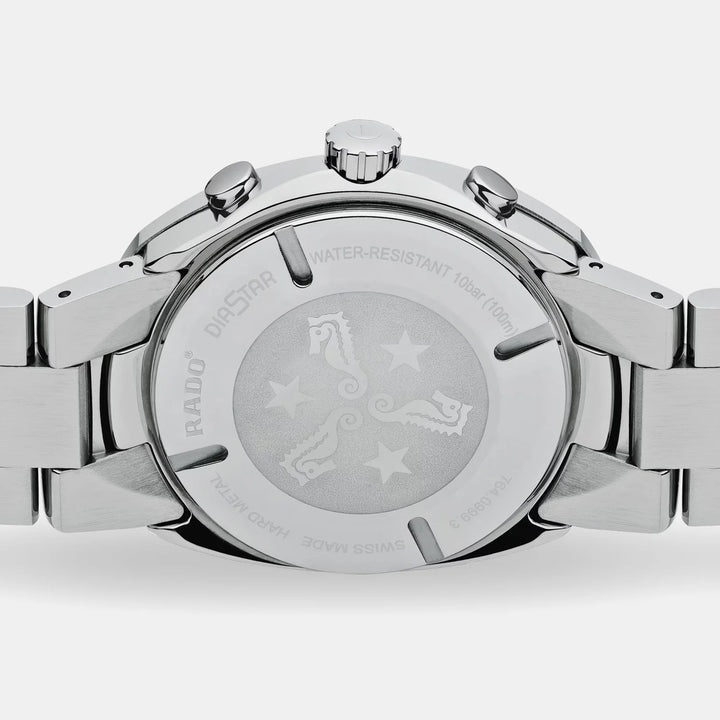 Rado New Original Chronograph 38.5mm Blue Dial Hardmetal 1/10s Quartz 100m