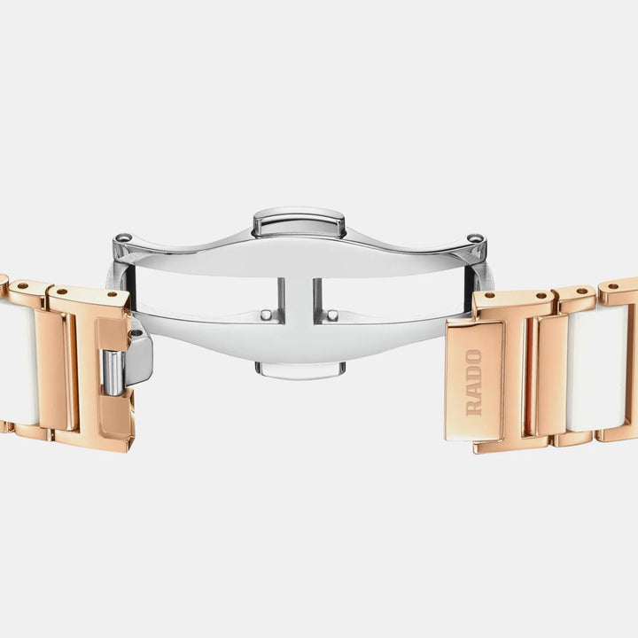 Rado Integral 23mm White Mother-of-Pearl Diamond Dial Rose Gold Ladies Watch