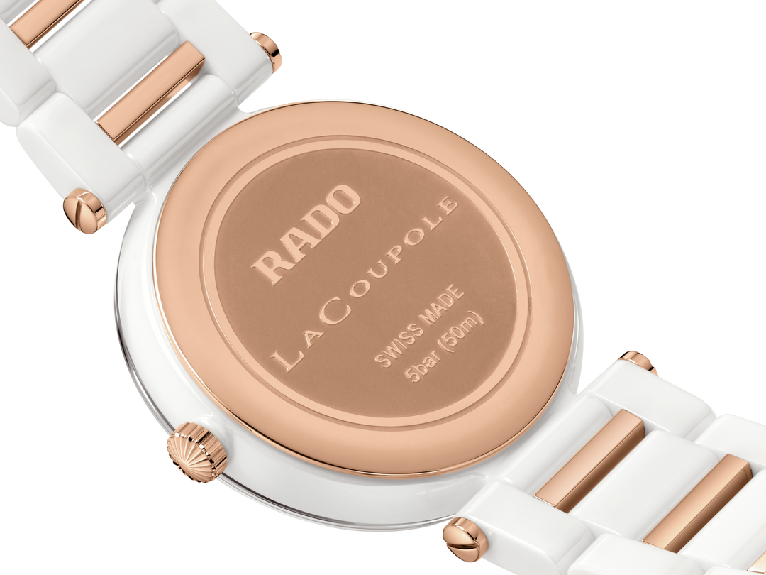 Rado LaCoupole 31mm White Ceramic Diamond Dial Ladies Quartz Watch