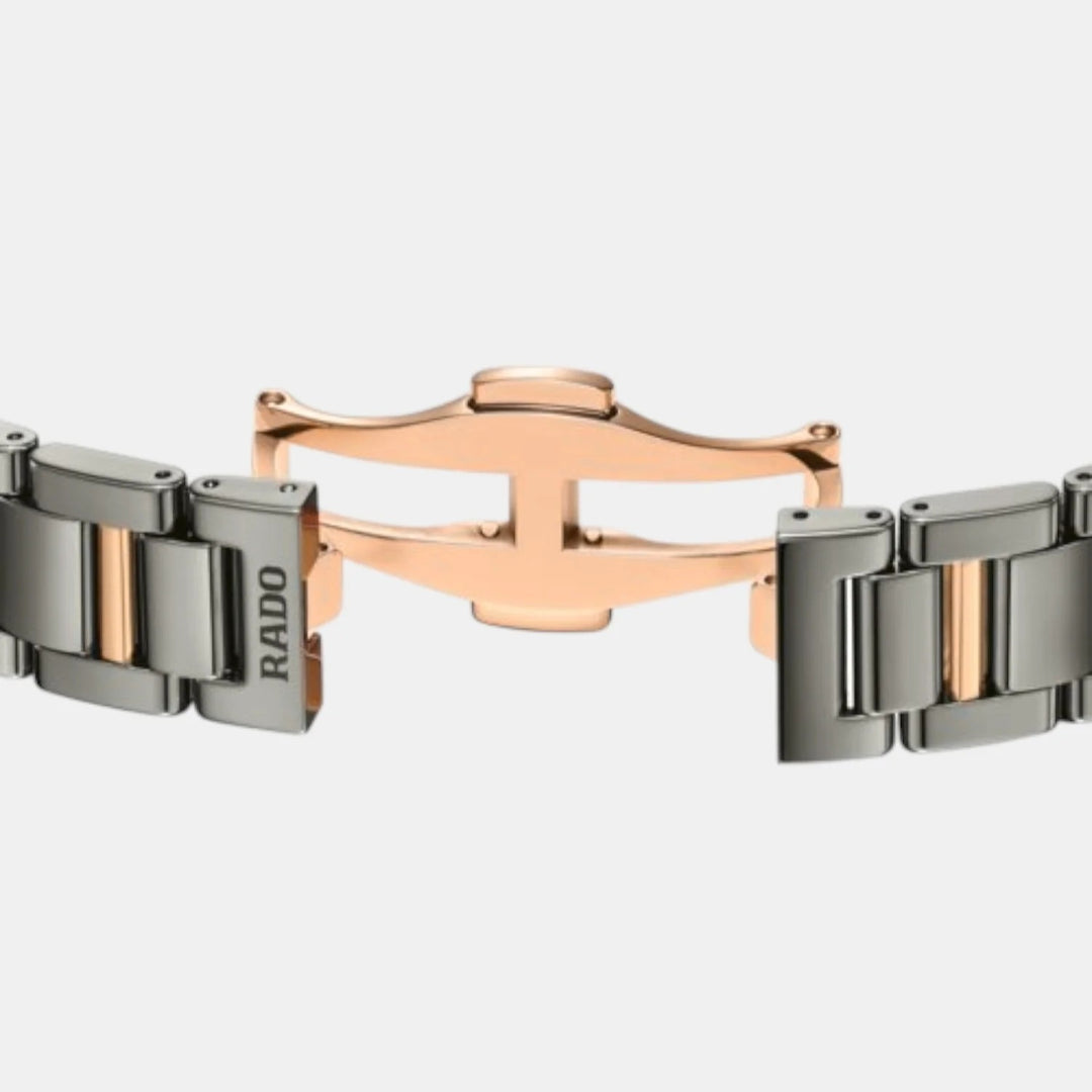 Rado LaCoupole 31mm Plasma Ceramic Grey Dial 11 Diamonds Ladies Quartz Watch