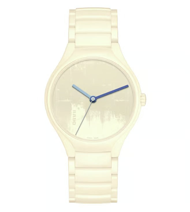 Rado True Round 40mm Le Corbusier White Ivory Ceramic Automatic Watch
