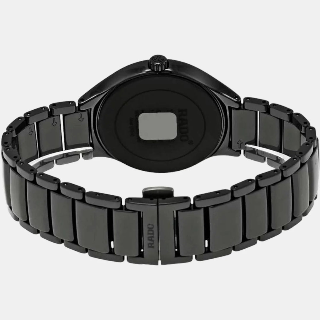Rado True Round 30mm Black Ceramic Quartz Ladies Watch