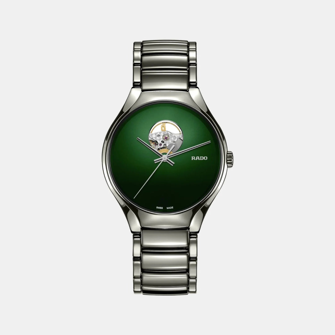 Rado True Round 40mm Plasma Ceramic Green Dial Secret Automatic Watch