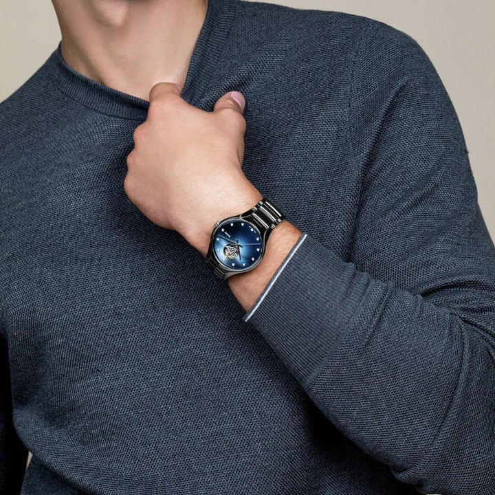 Rado True Round 40mm Plasma Ceramic Blue Secret Diamond Automatic Watch