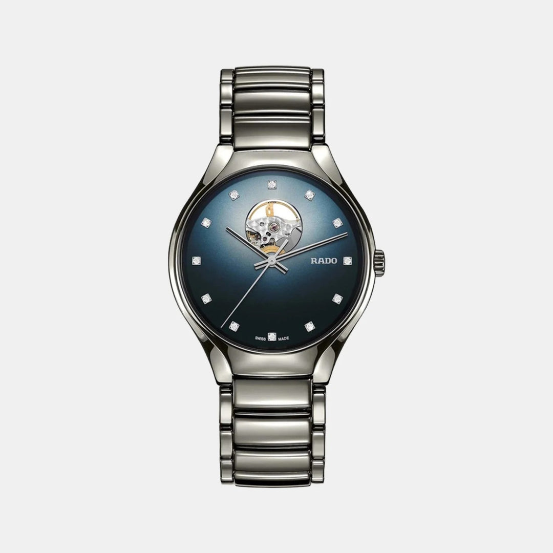 Rado True Round 40mm Plasma Ceramic Blue Secret Diamond Automatic Watch
