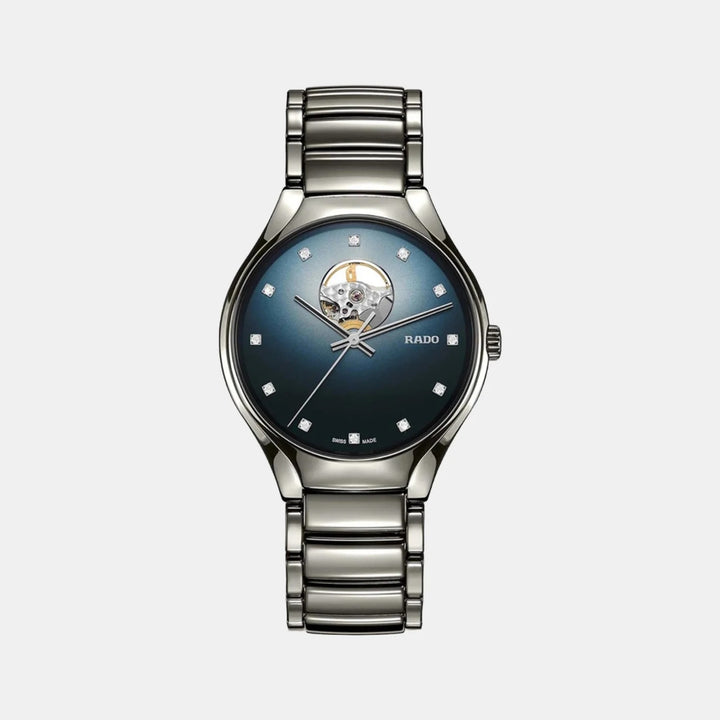 Rado True Round 40mm Plasma Ceramic Blue Secret Diamond Automatic Watch