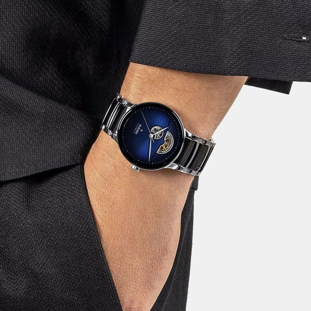 Rado Centrix 39.5mm Blue Gradient Open Heart Automatic Watch (R30012202)
