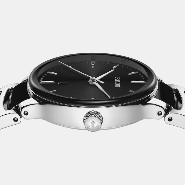 Rado Centrix 39.5mm Black Sunray Dial Steel Ceramic Quartz Watch R30026152