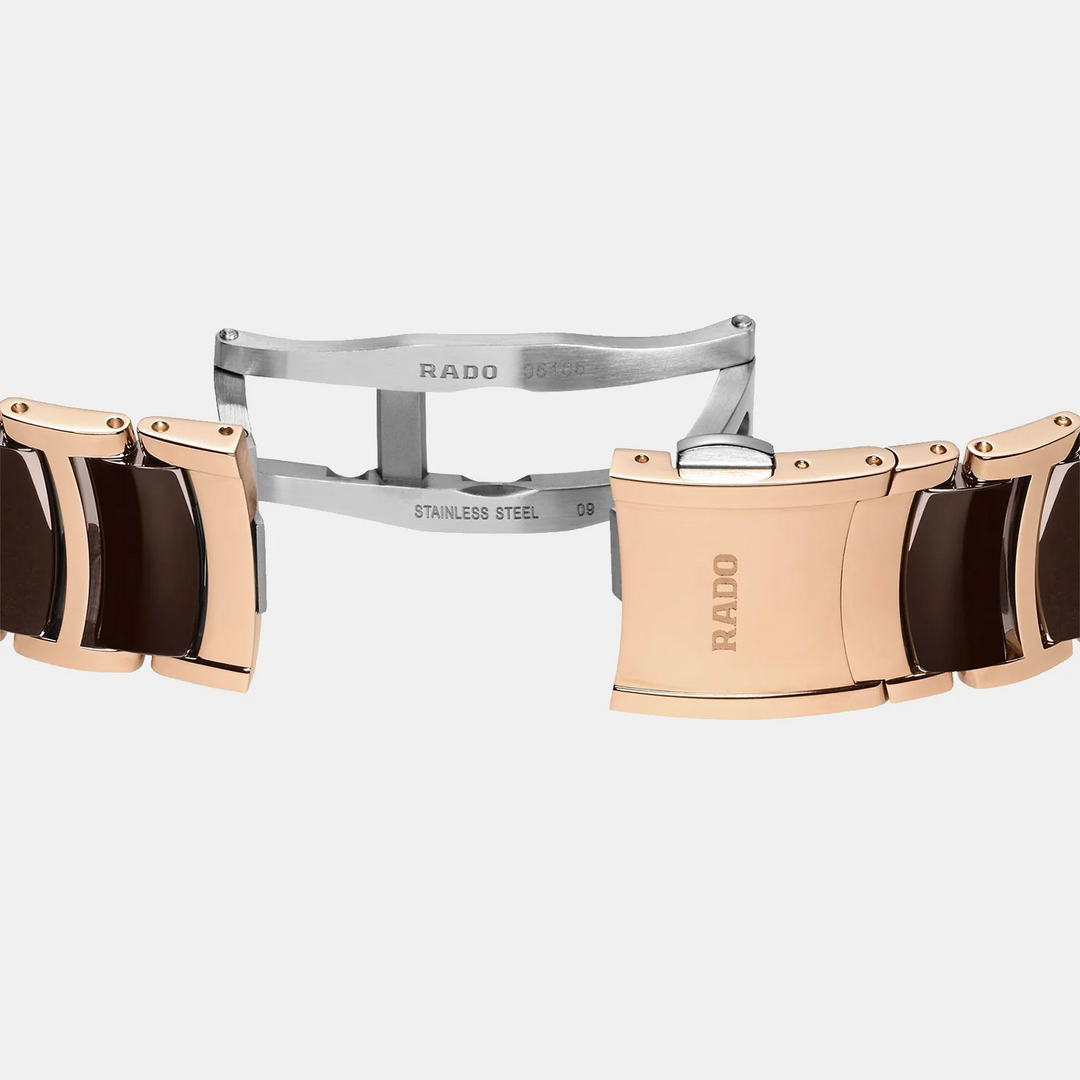 Rado Centrix 35mm Brown Mother of Pearl Open Heart Diamond Automatic Ladies Watch R30029902
