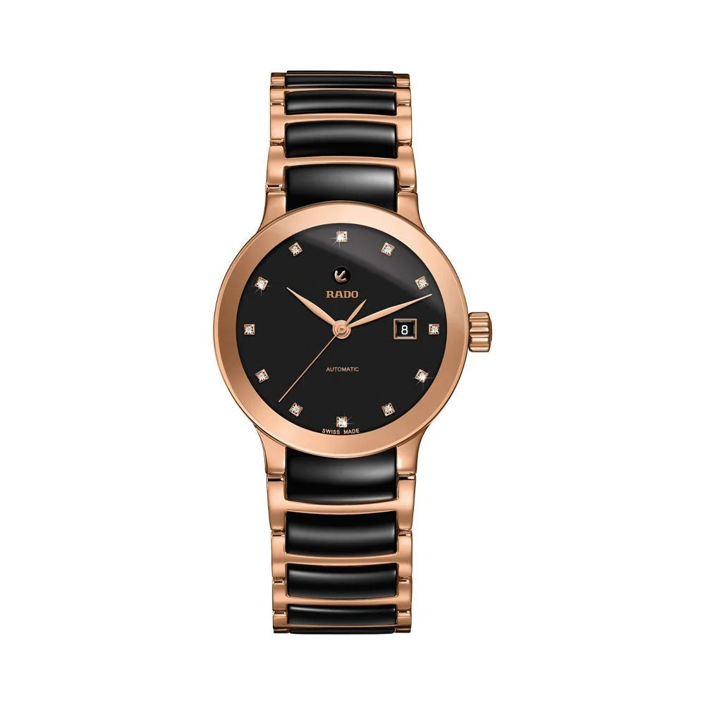 Rado Centrix 28mm Black Diamond Dial Ladies Automatic Watch R30183732