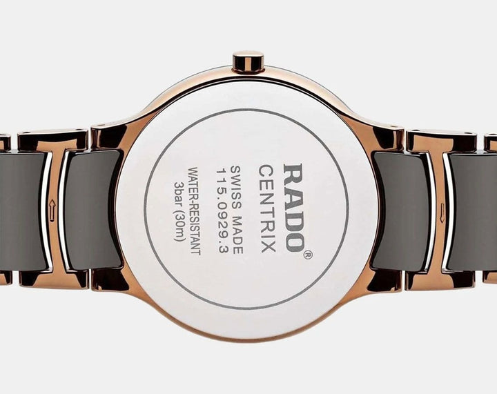 Rado Centrix 38mm White Dial Two-Tone 12 Diamonds Unisex Quartz Watch R30554762