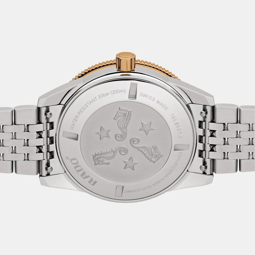 Rado Captain Cook Automatic 42mm Black Dial Rose Gold Two-Tone Men&