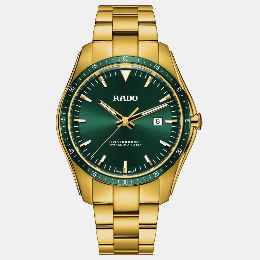 Rado HyperChrome 44mm Black Dial Rose Gold PVD Two-Tone Quartz Men&