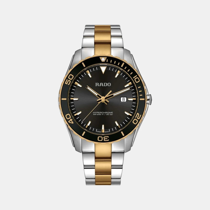 Rado HyperChrome 44mm Black Dial Black Ceramic Bezel Quartz Men&