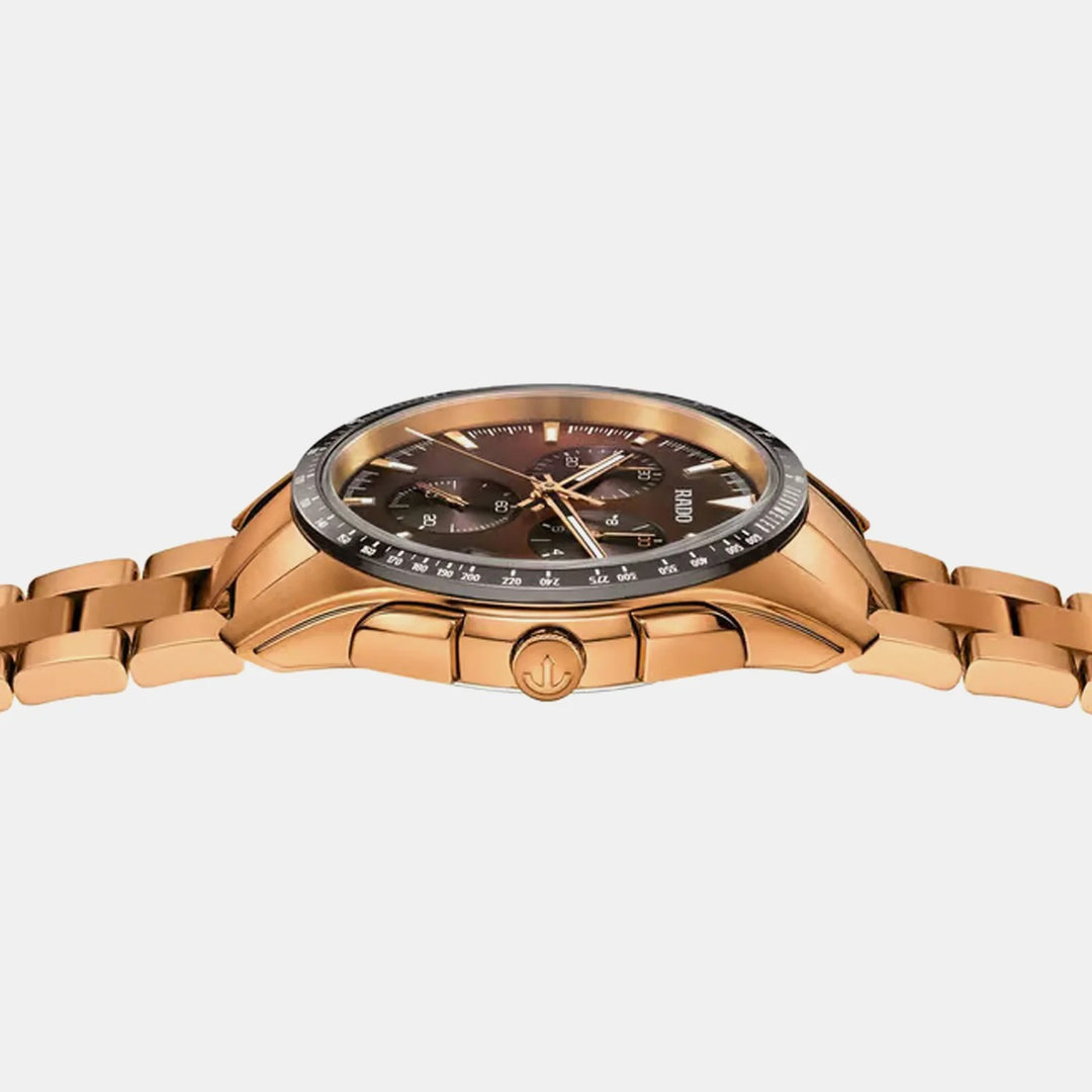 Rado HyperChrome Chronograph 44.9mm Brown Dial Rose Gold Two-Tone Men&