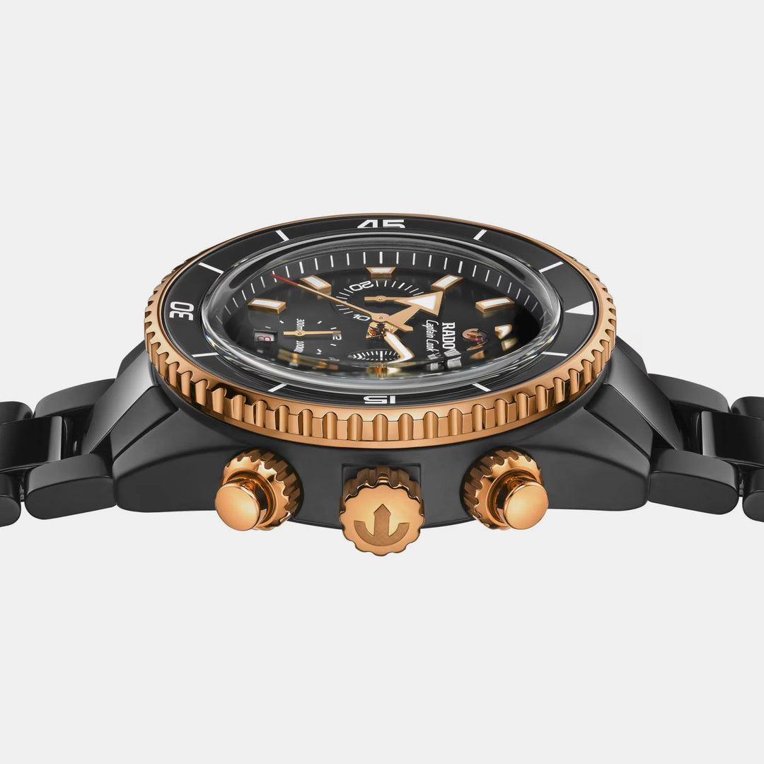 Rado Captain Cook High-Tech Ceramic Automatic Chronograph 43mm Black Men&