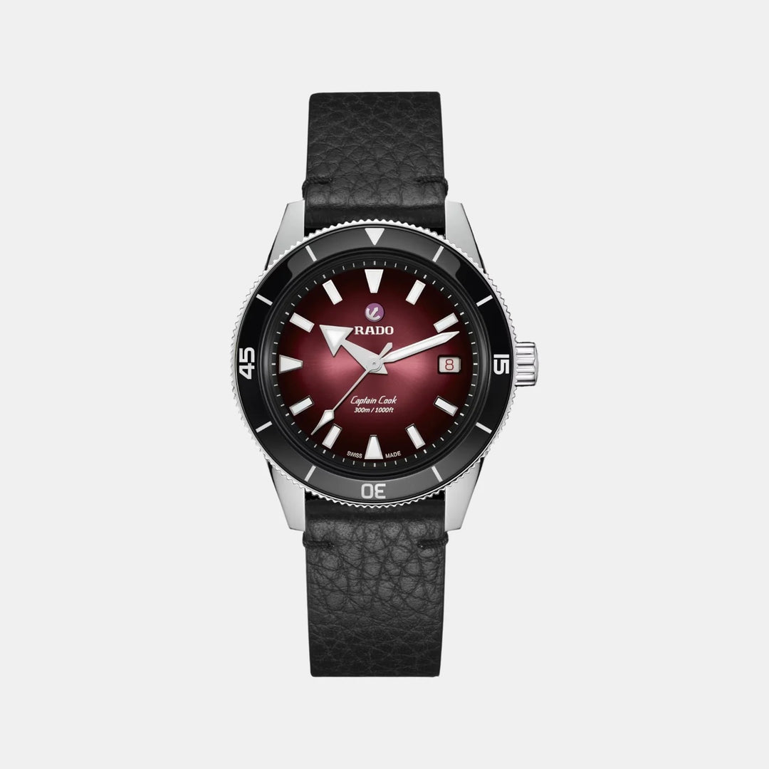 Rado Captain Cook Automatic 39mm Burgundy Dial Stainless Steel Watch R32223408