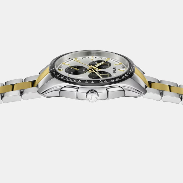 Rado HyperChrome Chronograph 44.9mm Silver Dial Two-Tone Men&