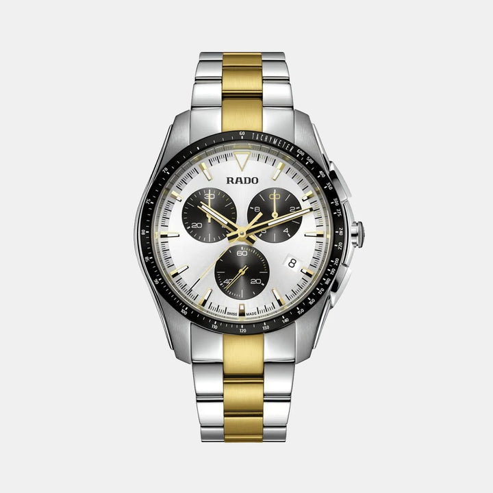 Rado HyperChrome Chronograph 44.9mm Silver Dial Two-Tone Men&