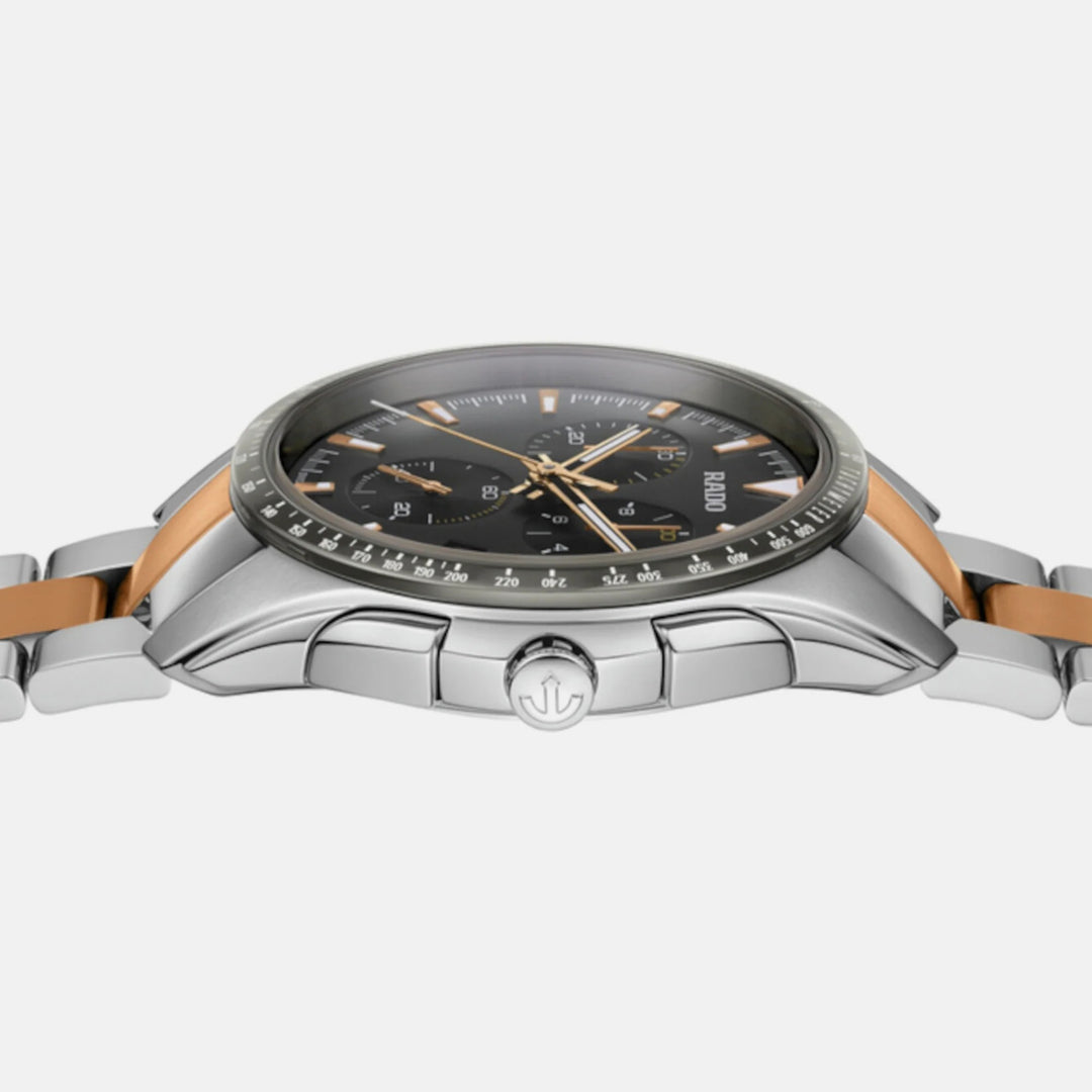 Rado HyperChrome Chronograph 44.9mm Grey Dial Rose Gold Two-Tone Men&