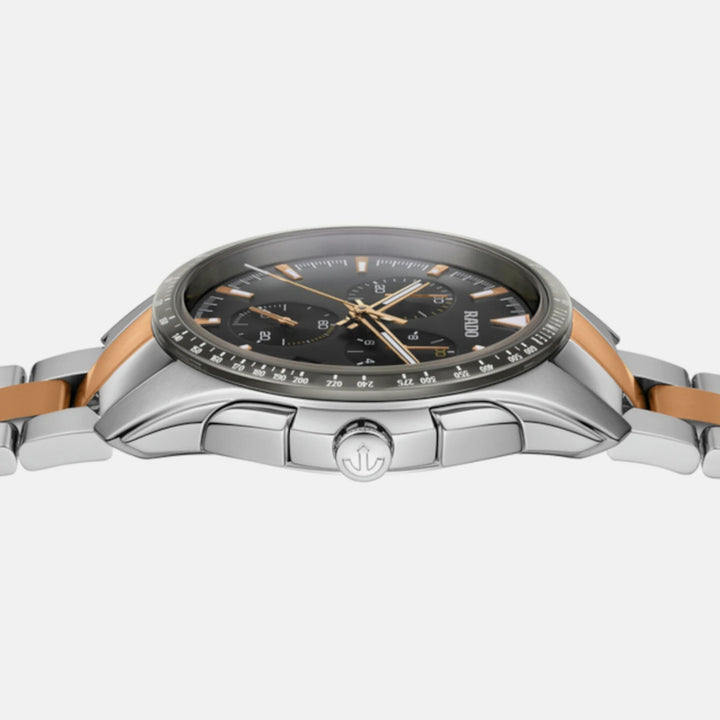 Rado HyperChrome Chronograph 44.9mm Grey Dial Rose Gold Two-Tone Men&