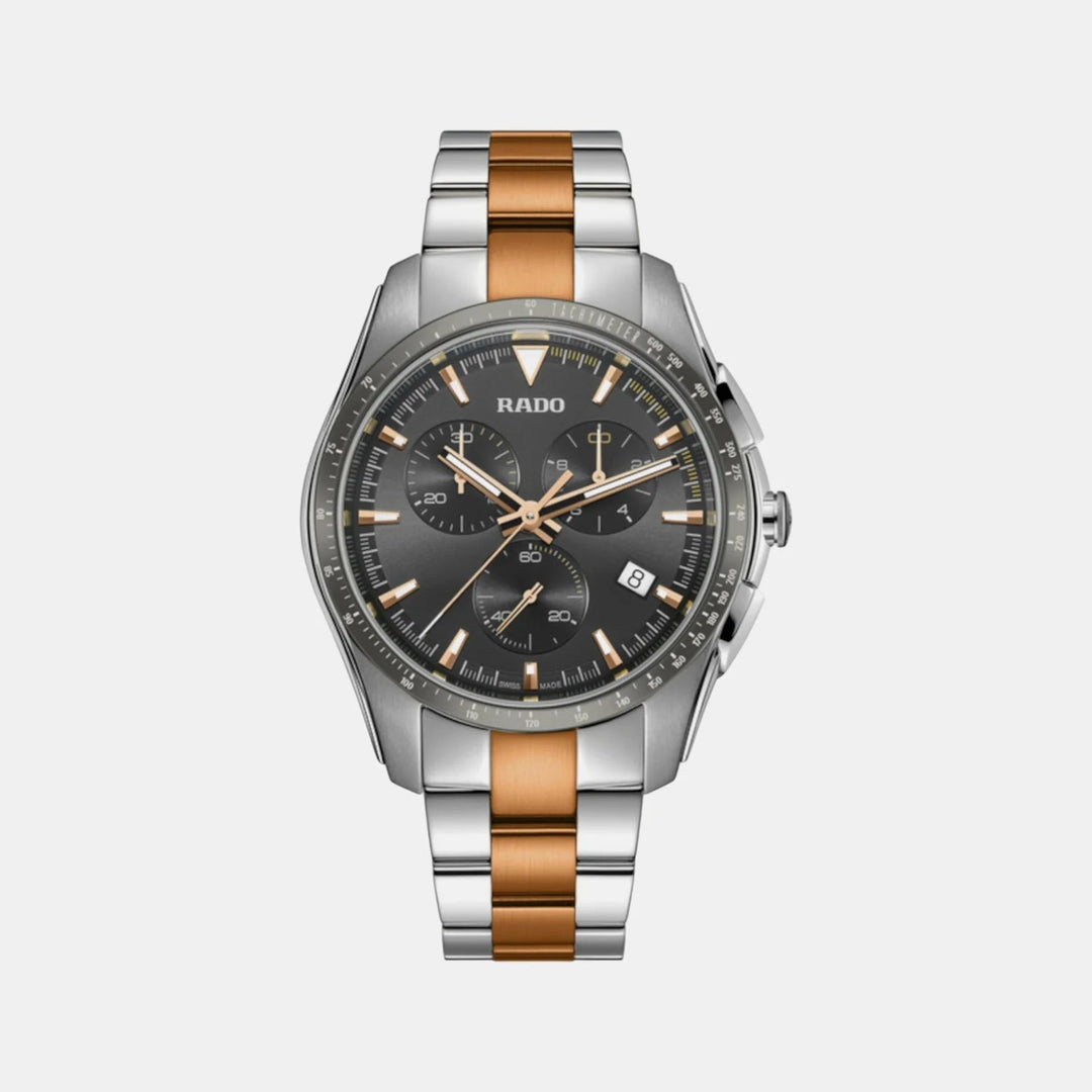 Rado HyperChrome Chronograph 44.9mm Grey Dial Rose Gold Two-Tone Men&